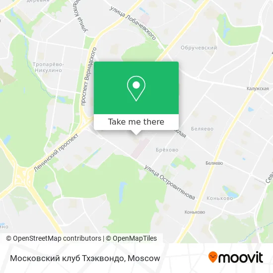 Московский клуб Тхэквондо map