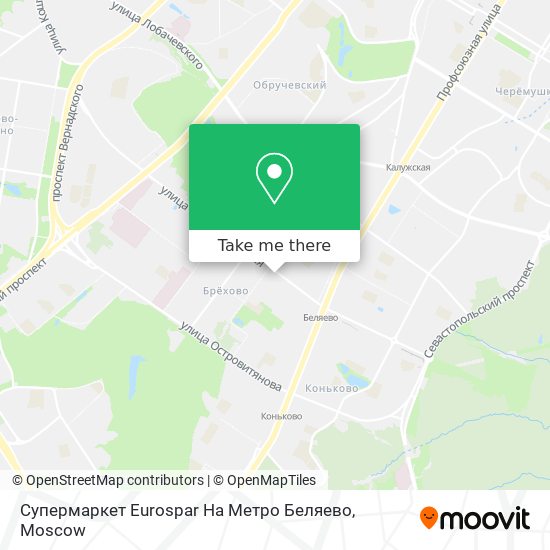 Супермаркет Eurospar На Метро Беляево map