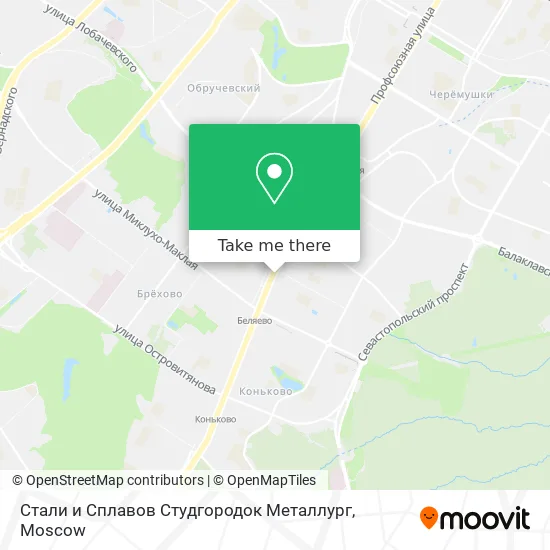 Стали и Сплавов Студгородок Металлург map