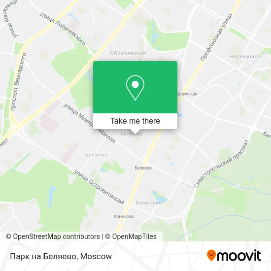 Парк на Беляево map