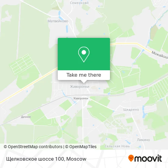 Щелковское шоссе 100 map