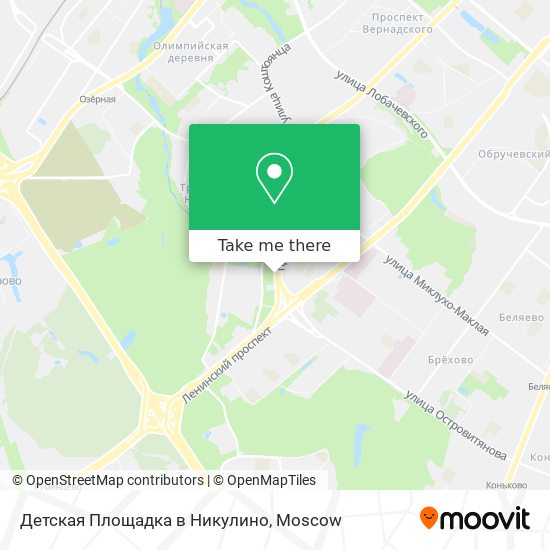 Детская Площадка в Никулино map