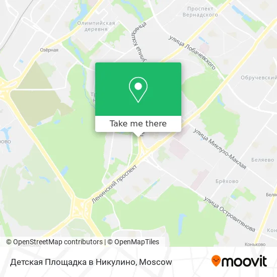 Детская Площадка в Никулино map