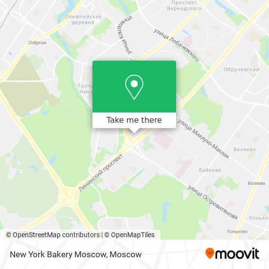 New York Bakery Moscow map