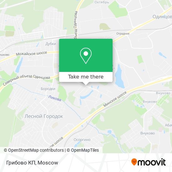 Грибово КП map
