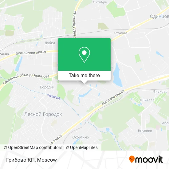 Грибово КП map