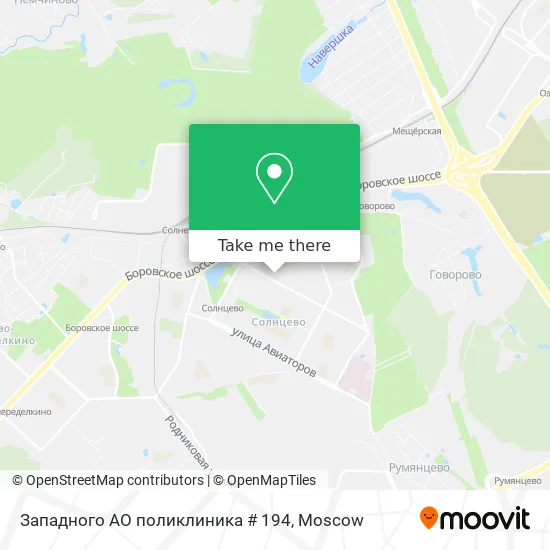 Западного АО поликлиника # 194 map