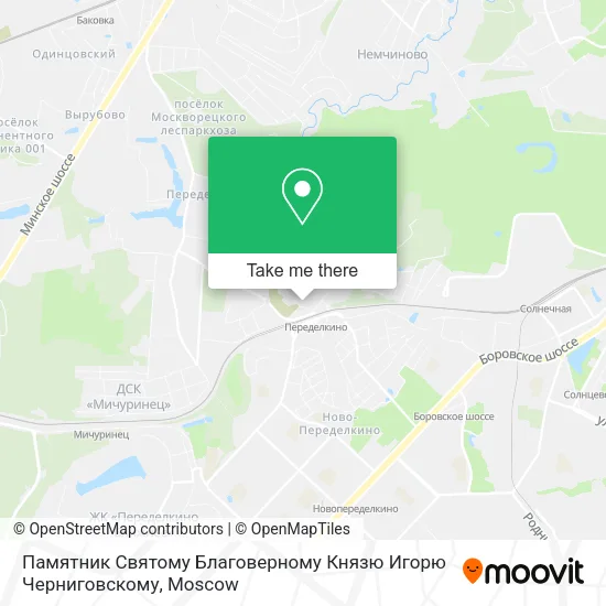 Памятник Святому Благоверному Князю Игорю Черниговскому map