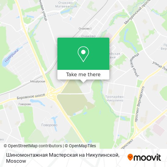 Шиномонтажная Мастерская на Никулинской map