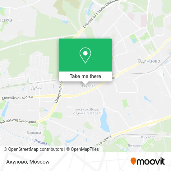 Акулово map