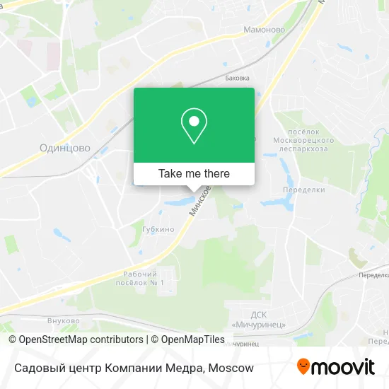 Садовый центр Компании Медра map