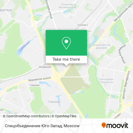 Спецобъединение Юго-Запад map