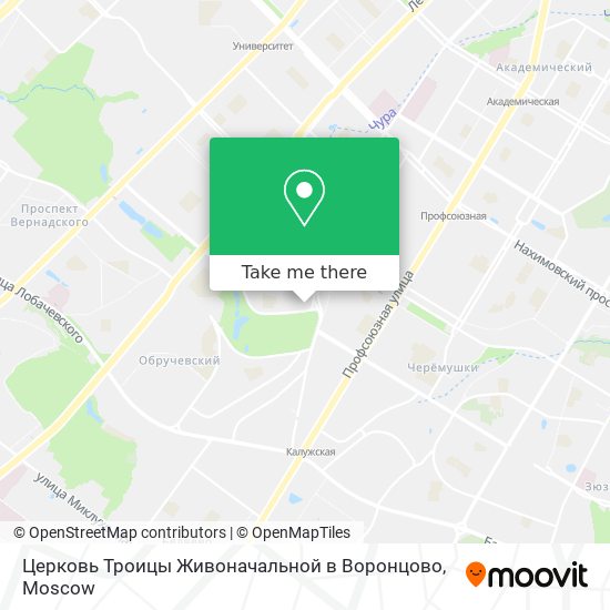 Церковь Троицы Живоначальной в Воронцово map