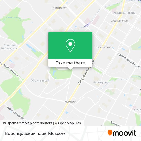 Воронцовский парк map