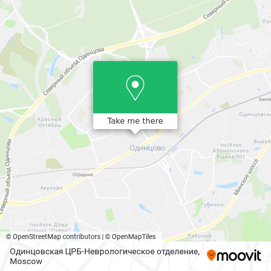 Одинцовская ЦРБ-Неврологическое отделение map