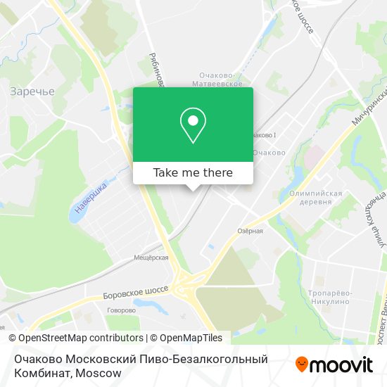 Очаково Московский Пиво-Безалкогольный Комбинат map