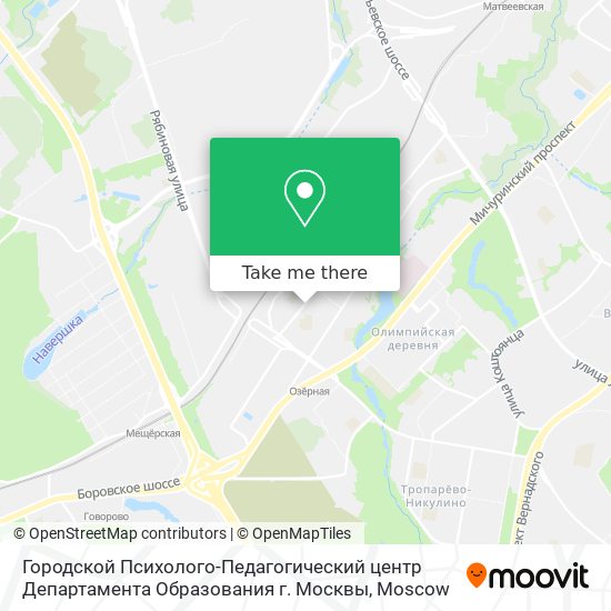 Городской Психолого-Педагогический центр Департамента Образования г. Москвы map