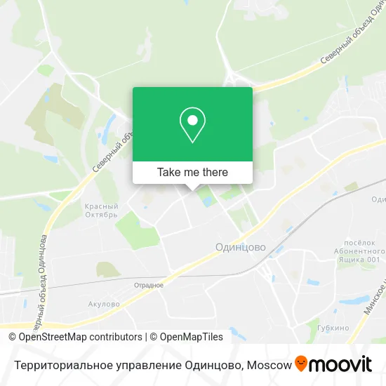 Территориальное управление Одинцово map