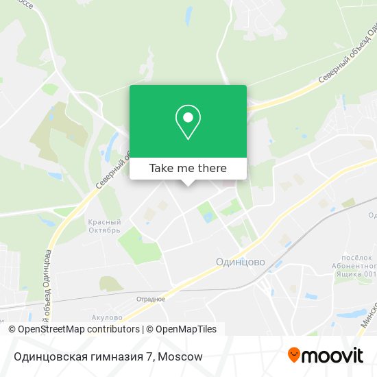 Одинцовская гимназия 7 map