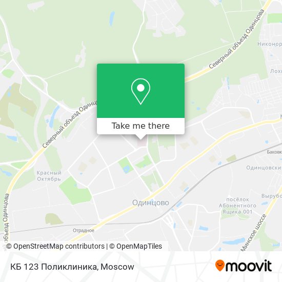 КБ 123 Поликлиника map