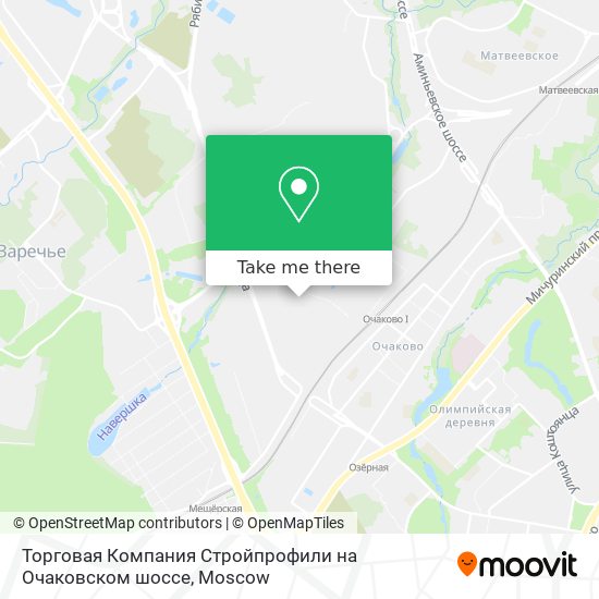 Торговая Компания Стройпрофили на Очаковском шоссе map