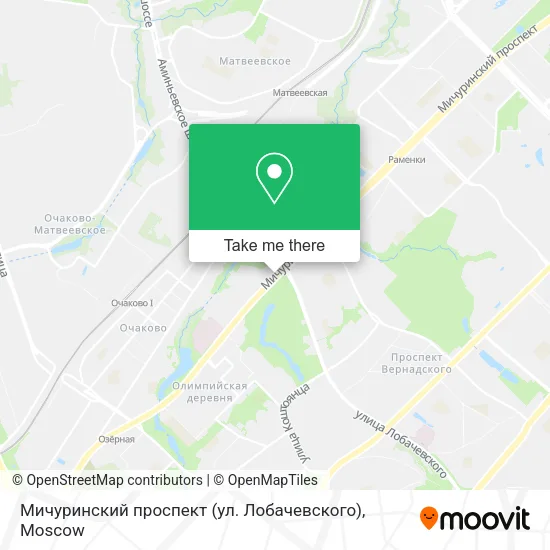 Мичуринский проспект (ул. Лобачевского) map