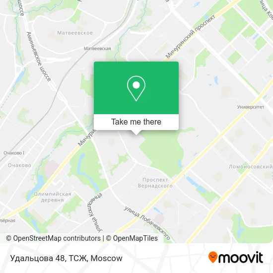 Удальцова 48, ТСЖ map
