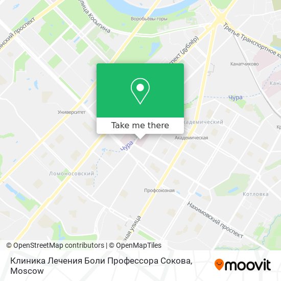 Клиника Лечения Боли Профессора Сокова map