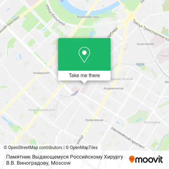 Памятник Выдающемуся Российскому Хирургу В.В. Виноградову map