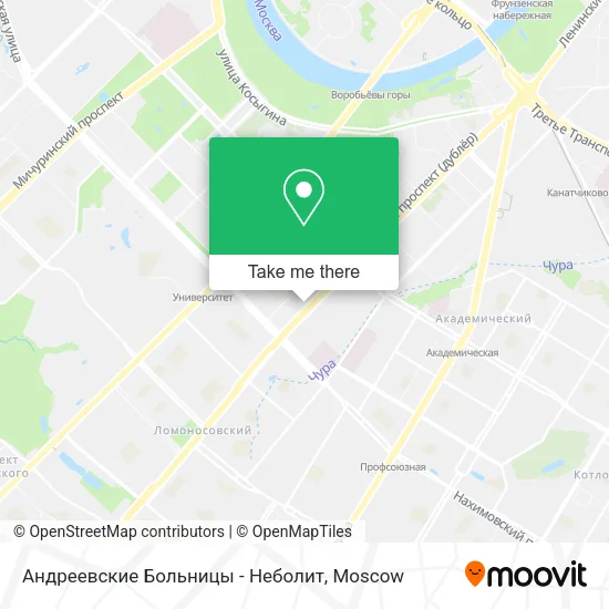 Андреевские Больницы - Неболит map