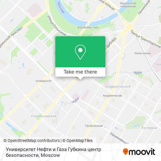 Университет Нефти и Газа Губкина центр безопасности map