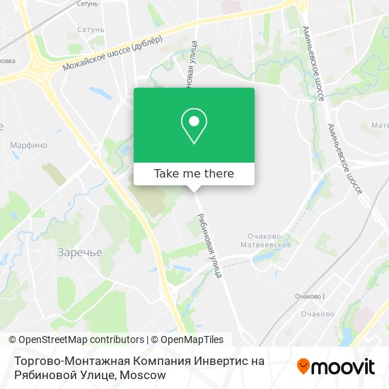 Торгово-Монтажная Компания Инвертис на Рябиновой Улице map