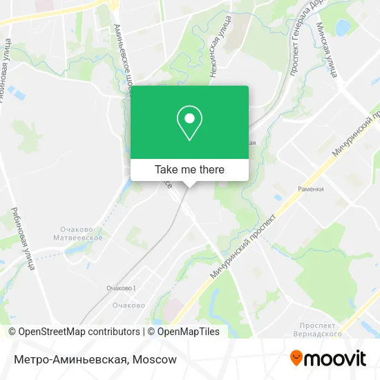 Метро-Аминьевская map