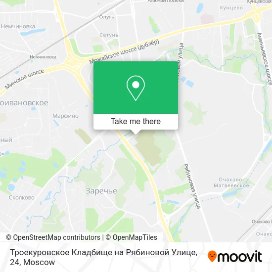 Троекуровское Кладбище на Рябиновой Улице, 24 map
