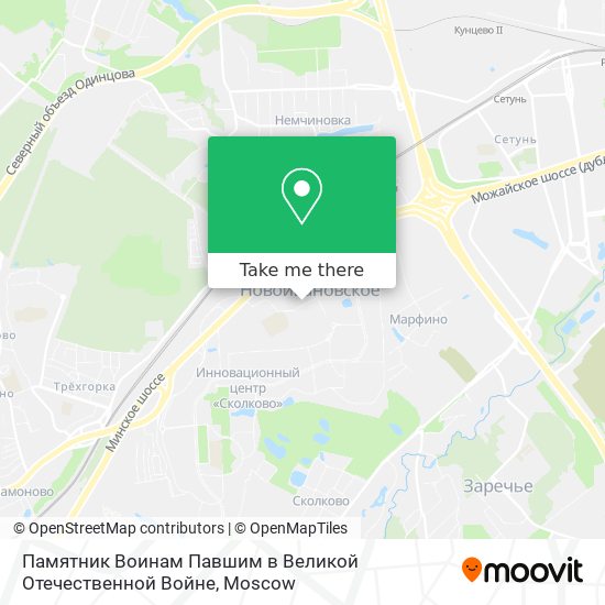 Памятник Воинам Павшим в Великой Отечественной Войне map