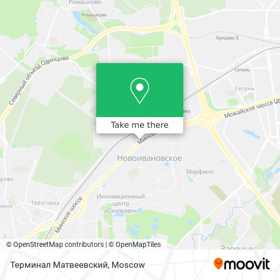 Терминал Матвеевский map
