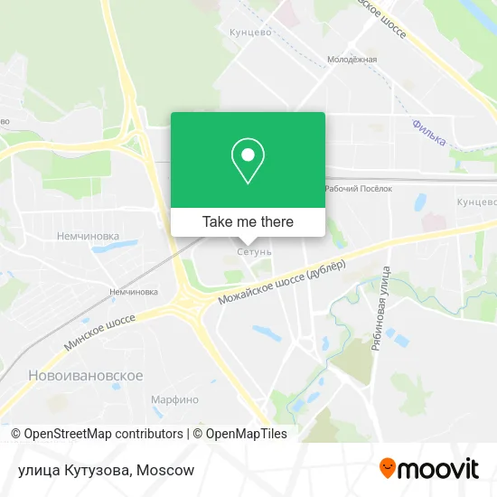 улица Кутузова map