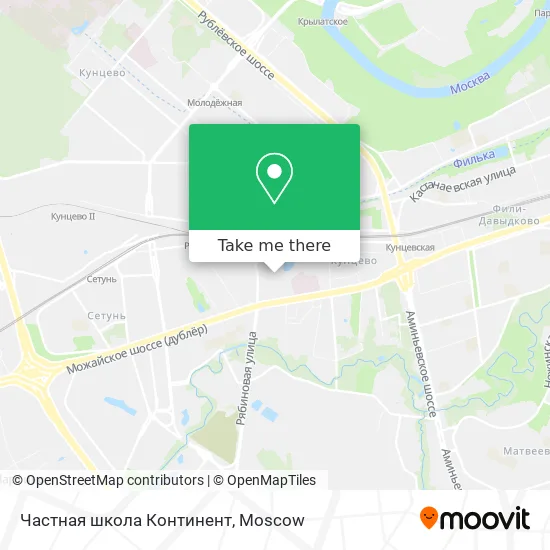 Частная школа Континент map