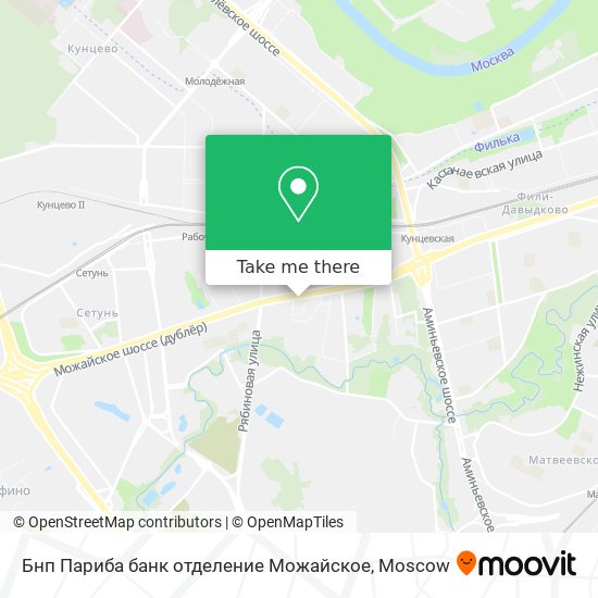 Бнп Париба банк отделение Можайское map