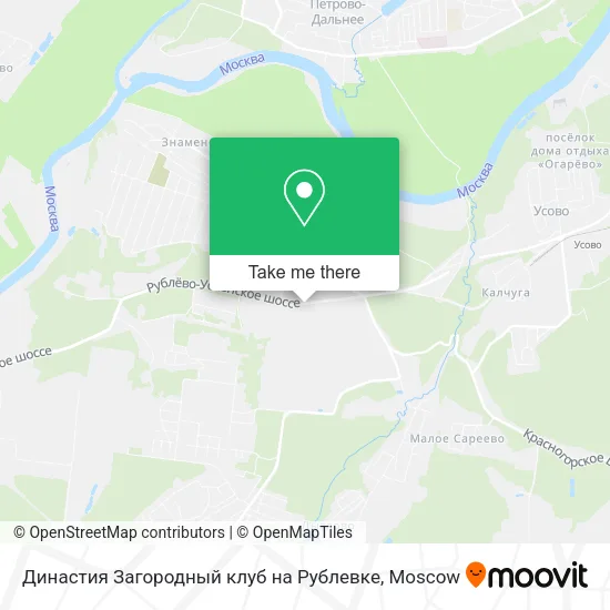 Династия Загородный клуб на Рублевке map
