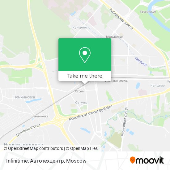 Infinitime, Автотехцентр map