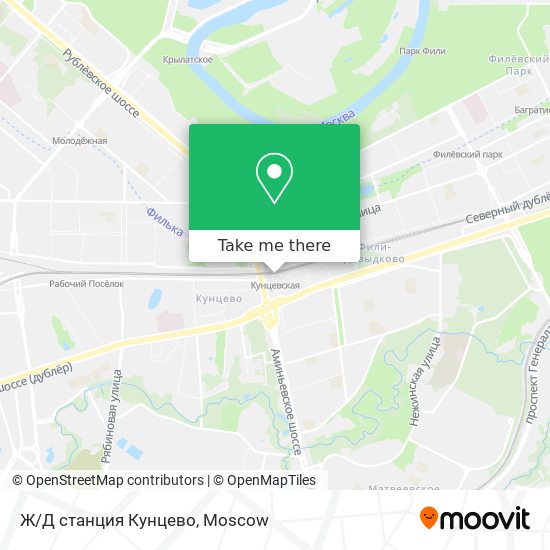 Ж/Д станция Кунцево map