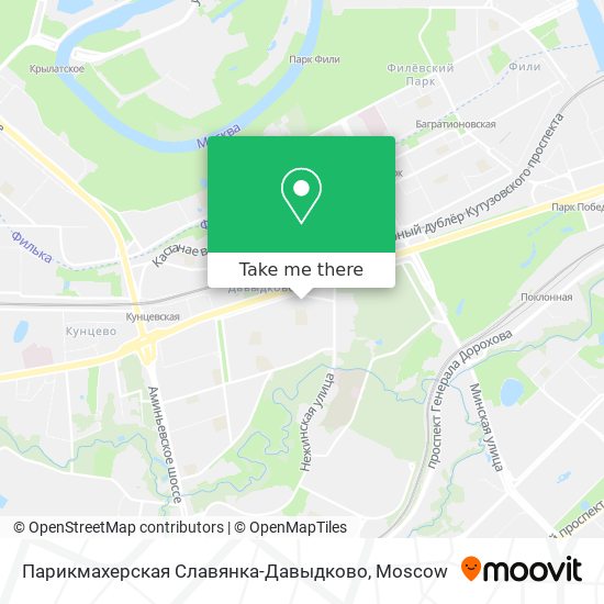 Парикмахерская Славянка-Давыдково map