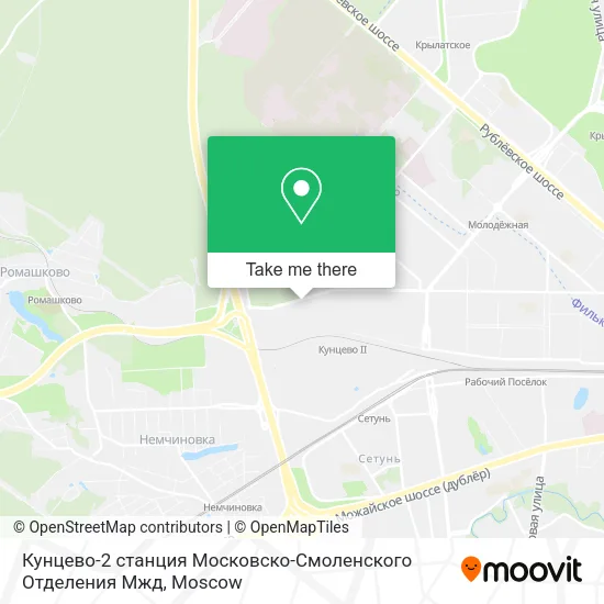 Кунцево-2 станция Московско-Смоленского Отделения Мжд map