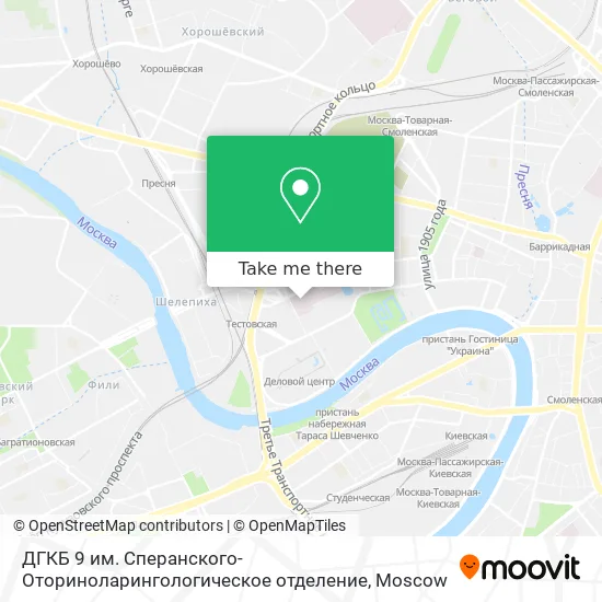 ДГКБ 9 им. Сперанского-Оториноларингологическое отделение map