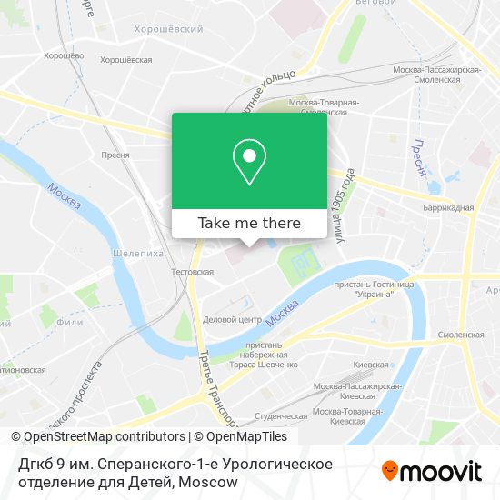 Дгкб 9 им. Сперанского-1-е Урологическое отделение для Детей map