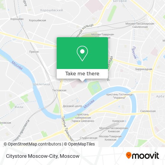 Citystore Moscow-City map