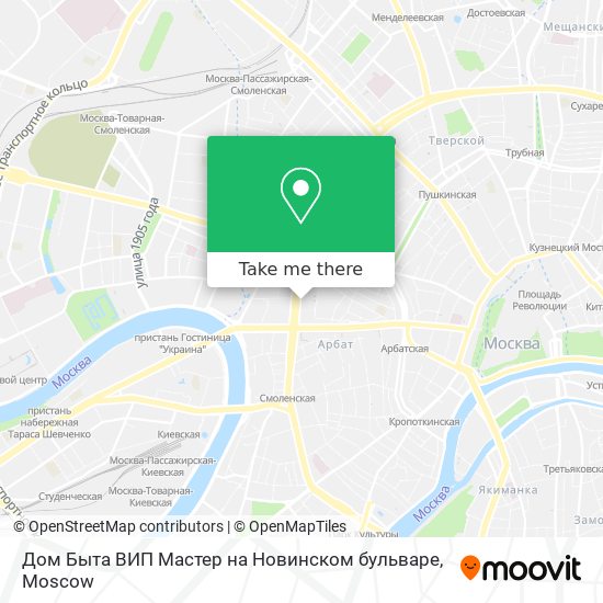 Дом Быта ВИП Мастер на Новинском бульваре map