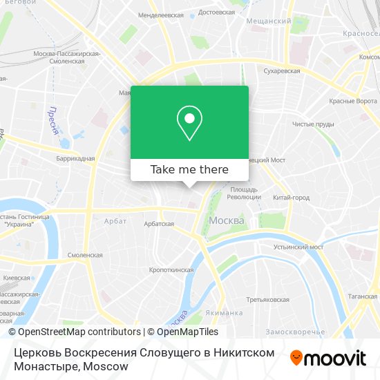 Церковь Воскресения Словущего в Никитском Монастыре map