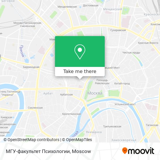 МГУ-факультет Психологии map